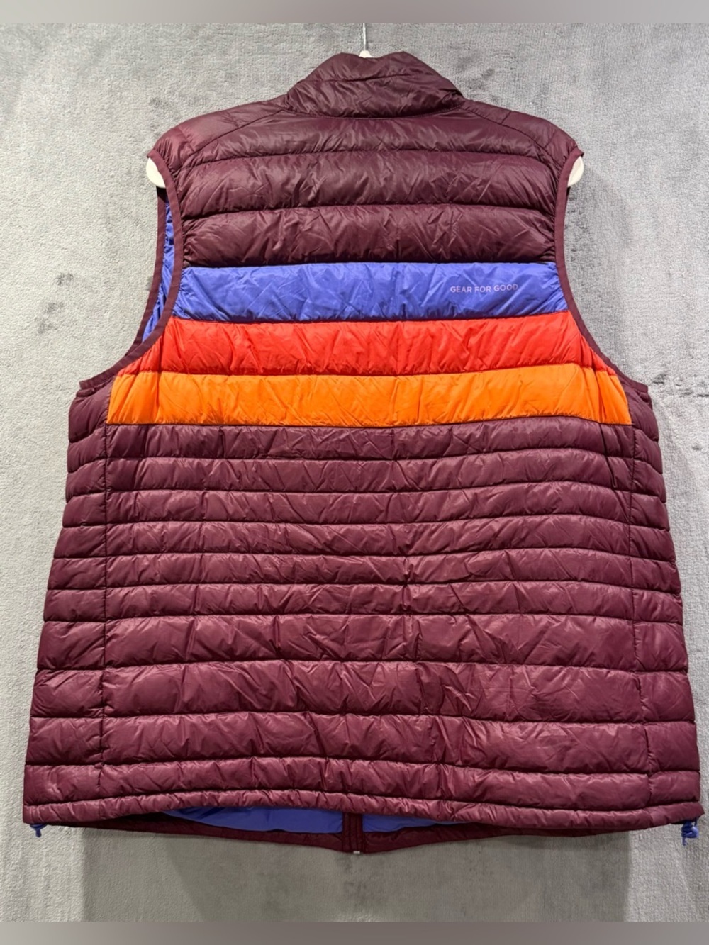Cotopaxi Fuego Down Packable Womens Vest Size 3X Wine Stripes Color Way Outdoor - Picture 6 of 9